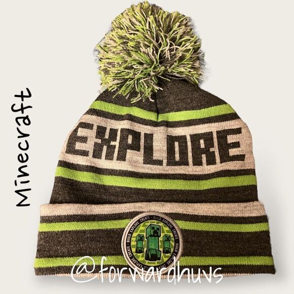 Minecraft Stocking Hat With Pom | One Size - Picture 9 of 10